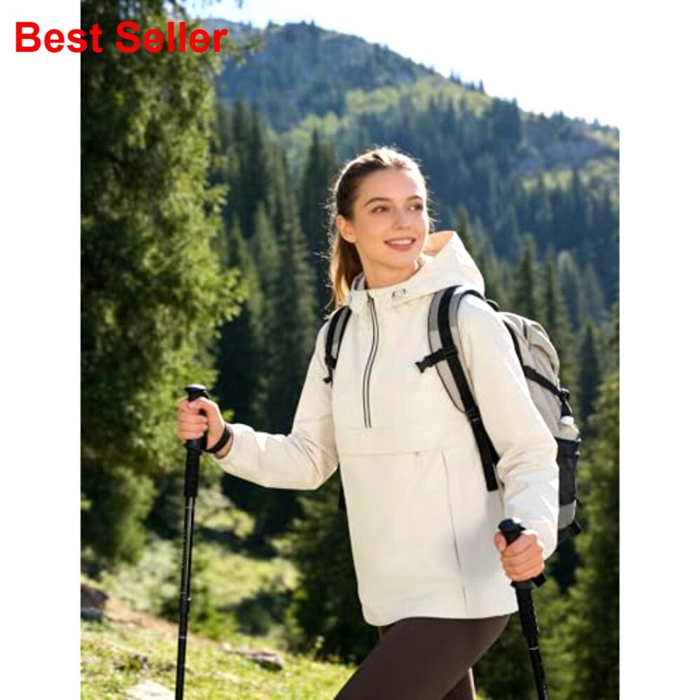 Waterproof Lightweight Packable Pullover Rain Jac… - image 3